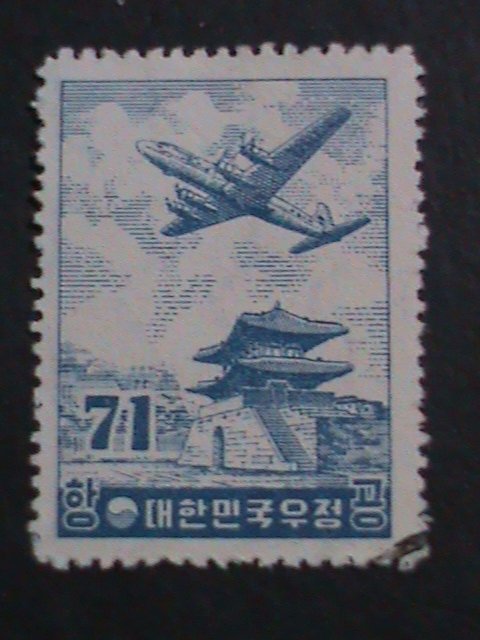 KOREA-AIRMAIL-1954 SC#C16 PLANE OVER EAST GATE -CTO STAMP VERY FINE