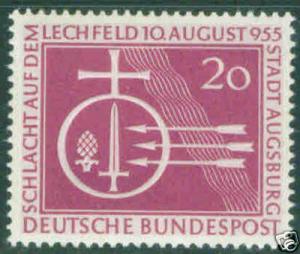 German Deutsche Bundespost Scott 732 MH* 1955 CV$8.50