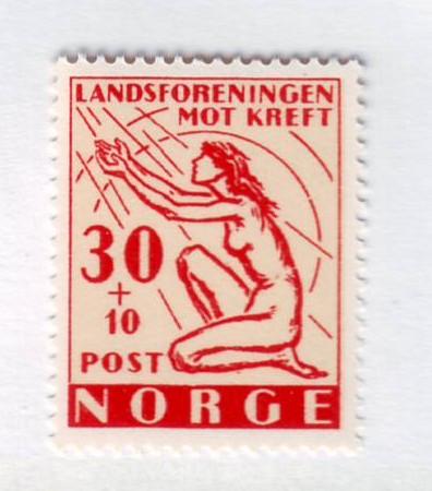 Norway Sc B53 1953 Cancer Research stamp mint NH