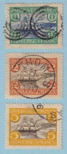 DANISH WEST INDIES 37 - 39 SET  USED -  NO FAULTS EXTRA FINE! - V809