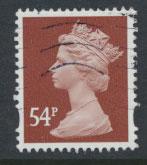 GB QE II Machin - SG Y1728   Used  54p 2 Bands