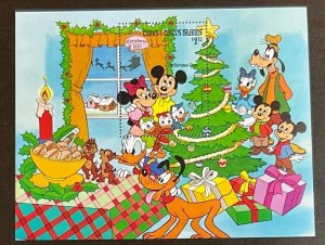 Turks & Caicos Disney Christmas 1983 Souvenir Sheet