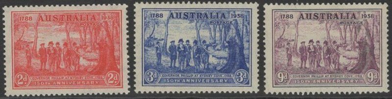 AUSTRALIA SG193/5 1937 NEW SOUTH WALES MNH