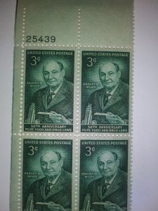 SCOTT # 1080 PLATE BLOCK MINT NEVER HINGED GREAT LOOKING GEM  !!