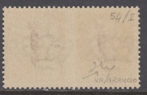 ITALY RSI n.54/I War Prop. cv 3600$ Orange Red overpr. MNH** Signed CHIAVARELLO