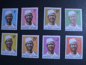 ​SIERRA LEONE-1972 SC#422//434 PRESIDENT SIAKA STEVENS MNH SET OF 8  MNH VF
