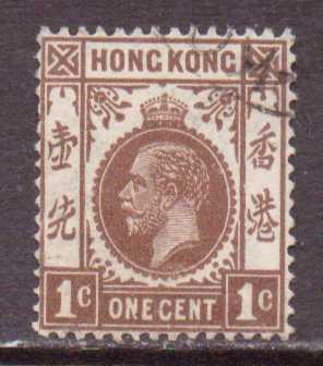 Hong Kong   #129  used  (1921)  c.v. $0.50