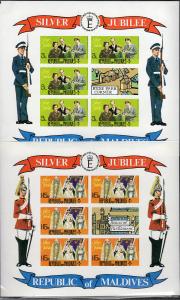 MALDIVE ISLANDS #662-667  1977 QEII SILVER JUBILEE  MINT  VF NH OG SHEET IMP   c