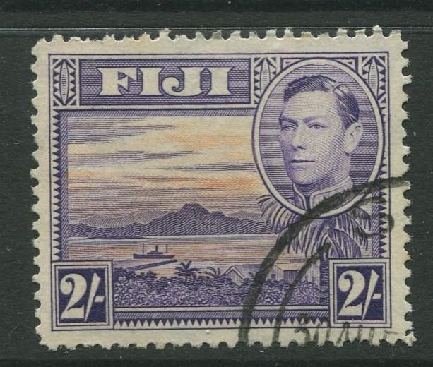 Fiji - Scott 129 - KGVI - Definitive - 1938 - Used - Single 2/- Stamp