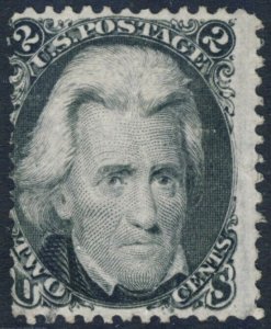 US #73 1863 MLH Blackjack, 2c Jackson cv $350.00  *Bay Stamps*