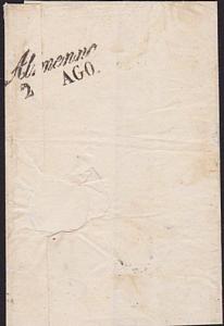 AUSTRIA ITALY 1853 15c imperf on small wrapper Milan to Almenno.............7404