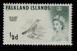 FALKLAND ISLANDS QEII SG193, ½d black & myrtle-green, NH MINT.