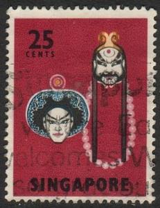 Singapore#91- Chinese Opera Masks - Used (Si-034)