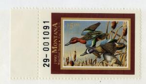 U.S. MONTANA STATE DUCK STAMP MT-5 SCV $.90 BIN $4.00