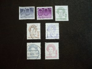 Stamps - Netherlands - Scott#772-774a,776,777,779 - Used Part Set of 7 Stamps
