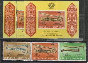 Indonesia #982-984 Mint (NH) Souvenir Sheet