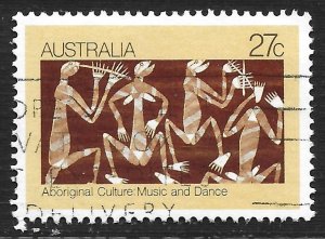 Australia #853 27c Aboriginal Bark Paintings-Mimi Spirits Singing & Dancing