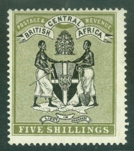 SG 28 British Central Africa 1895. 5/- black & olive. A fine fresh lightly...