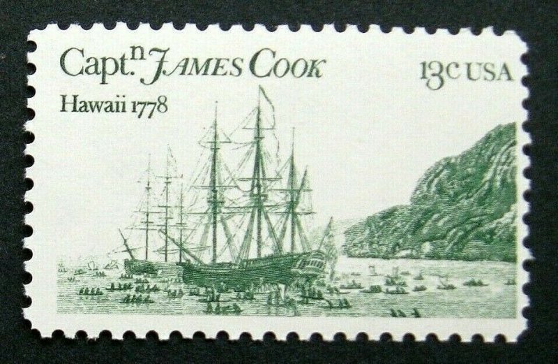 1733 13c Capt. James Cook, Mint NH OG