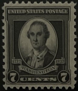 Scott #712 1932 7¢ Washington Bicentennial MNH OG