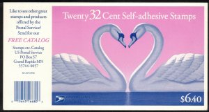 US 1997 32c Love Booklet Pane; Scott 3125a; MNH