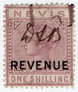 (I.B) Nevis (St Kitts) Revenue : Duty Stamp 1/- (1883)