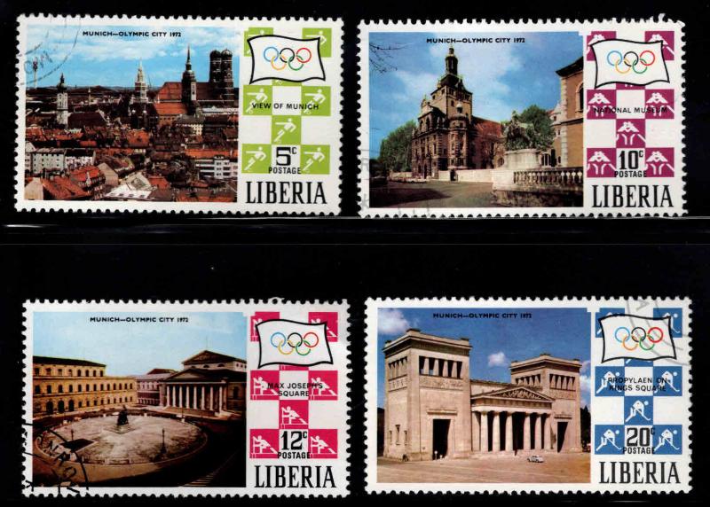 LIBERIA Scott 558-561 Used CTO Olympic short set 4/6