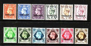 Great Britain Tangier-Sc#531-42-unused hinged  short set-KGVI-1949-