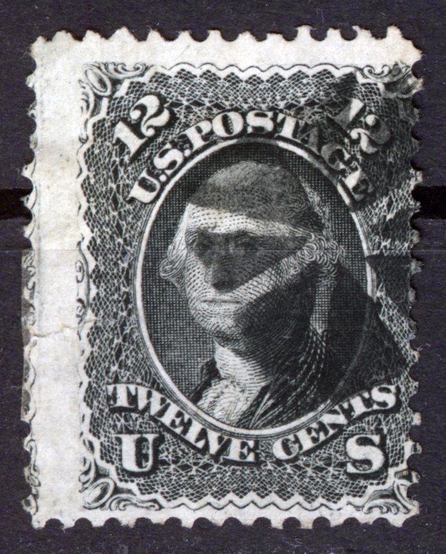 US STAMP 1861, George Washington 12c black, Sc #69