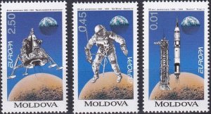 Moldova 1994 MNH Stamps Scott 115-117 Europa CEPT Space Moon Landing