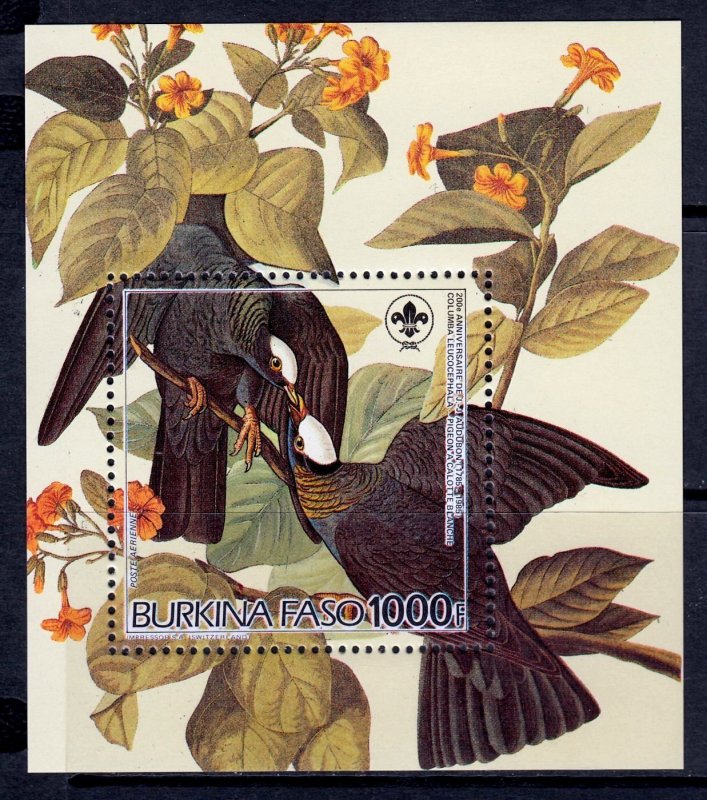 Burkina Faso 1985 Audubon Birds Mint MNH Miniature Sheet SC 723
