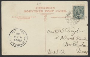 1906 RPO Postmark Train No/ OTT & SS MARIE RPO on Lake Superior PC to USA