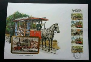 Isle Of Man Railway And Tramways 1988 Train Locomotive Horse (booklet FDC) *rare