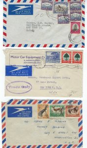 SOUTH AFRICA 1930 50 COLL OF 17 COMMERCIAL AIR MAIL COVERS TO US