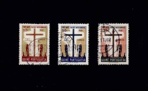 x Portuguese Guinea 1953 USED full set 500 years Discovery Sc#277-9=YT# Mf#267-9