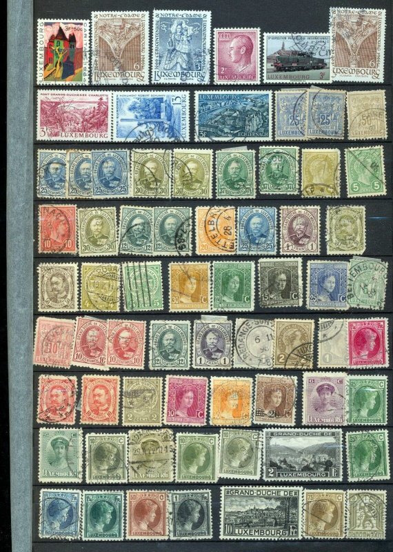Luxembourg Early/Mid Used Mixture (Apx 120 Items) (Hux 924)