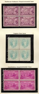 FVF MNH SC#795, 796, 798  Premium Blks of 4⭐⭐⭐⭐⭐