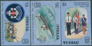 Tuvalu 1983 SG221-223 Boys' Brigade set MNH