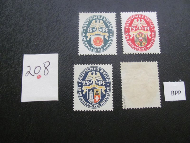 Germany 1929 MNH SIGNED SCHLEGEL SC B28-32  XF SET 240 EUROS (208)