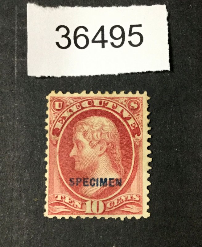 MOMEN: US STAMPS #O14s SPECIMEN $68 LOT #36495