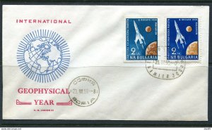 Bulgaria 1959 Cover Mi 1100 Perf+Imperf Space Intl.  Geophysical Year 17740 