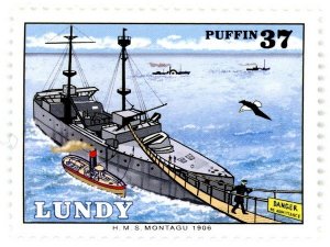 (I.B) Cinderella Collection : Lundy 37p (HMS Montagu)