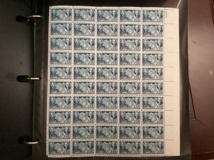 U.S. #906 MNH Full Sheet VF centering small corner selvage fault China