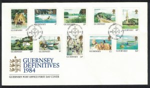 Guernsey Tourism Holidays Definitives Bailiwick Views FDC 1984 1984 SC#283+