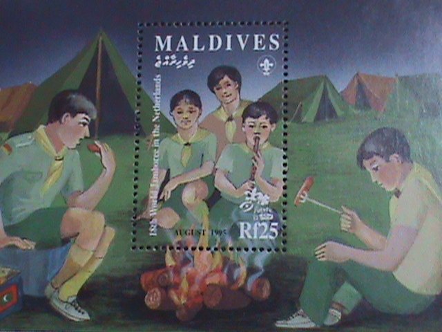 ​MALDIVES-1995-SC#2082-18TH ANNIVE;-WORLD SCOUT JAMBOREE-NETHERLANDS MNH S/S