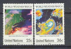 U.Nations New York 550-51 MNH World weather, 82x,SCV172