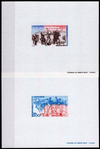 Senegal 1975 Sc#C141/C142 AMERICAN BICENTENNIAL DELUXE S/S (2) IMPERFORATED MNH