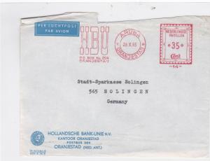 netherlands antilles 1965 slogan machine cancel stamps cover  Ref 10012