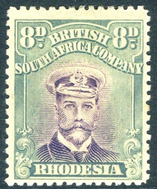 RHODESIA-1919 8d Mauve & Dull Blue-Green Sg 267  MOUNTED MINT V18579