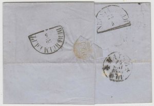 GERMANY PRUSSIA 1858 Sc 5a Michel 4b ON LETTER SHEET 258 + COELN Cds €120+